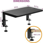 Clamp-On Desk Extender, 15 x 9.5 Inch Monitor Riser - Image 2
