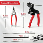Geila Stainless Steel Cable Tie Gun Kit – 250pcs Metal Zip Ties with Adjustable Tensioning Tool, Heavy Duty Outdoor Fastening Set for Fencing, Exhaust Wrap, Gardening, Automotive - Image 2