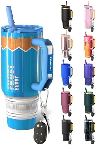 Frost Buddy Thicc Buddy 40oz Tumbler - Spill-Proof Flip Lid (Blue Pencil) by FrostBuddy