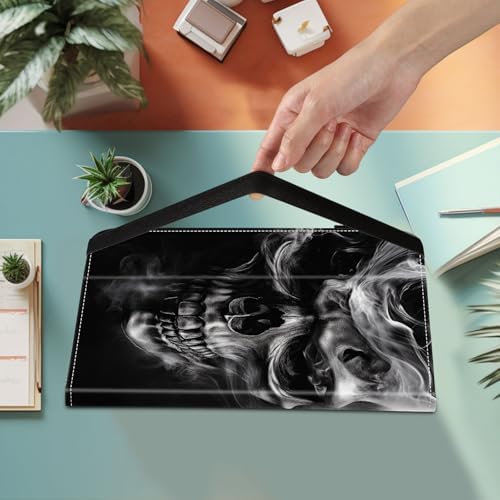 Case for Samsung Galaxy Tab S10 FE Plus 13.1 Inch 2025 Model (SM-X620/X626),Card Slot PU Leather TPU Case Pen Holder Auto Wake Sleep,Smoke Skull - Image 2