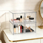 Prsildan Acrylic Storage Drawers Clear Makeup Organizer with 4 Drawers - Image 2