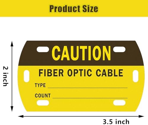 100 Pcs Fiber Optic Cable Tags with 3 Marker Pen, with Text - Image 2