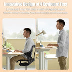 Split Ergonomic Keyboard Wireless with Cushioned Wrist & Palm Rest - Image 6