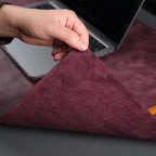 Jersey Genuine Calfskin Leather Desk Pad, Office Desk Mat with Non-Slip Bottom, Smooth Surface for Mouse & Keyboard, Desk Protector (14.6x31.5 inches) (Purple) - Image 3