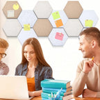 12x10 in 16 Pcs Hexagon Cork Board Tiles, Felt Pin Boards, Retro - Image 6