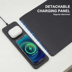 15W Wireless Charging Mouse Pad 31.5"x15.75", Double-Sided Faux Leather - Image 3