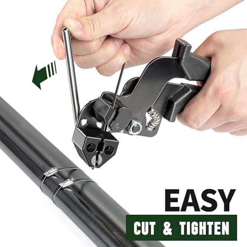Cable Tie Gun Kit, 200 Black 304 Stainless Steel Ties, 11.8 Inch - Image 3