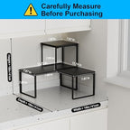Golener Countertop Shelf, Kitchen Counter Organizer, Adjustable, Stackable - Image 2