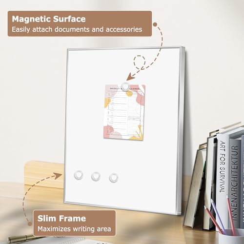 Small Magnetic Whiteboard, 16" x 12" Dry Erase White Board - Image 6