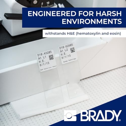 Brady StainerBondz™ Polyester Pre-Sized Labels for Label Printer BMP51/BMP53/M511-320 Self Adhesive Printer Labels - Black on White (25,40 mm (W) x 9,53 mm (H)) - M5-195-481 - Image 4