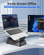 Laptop Stand for Desk, Height and Angle Adjustable, 2-in-1 Laptop Stand Vertical Laptop Stand with Innovative Half-Moon Shape, Heat Dissipation, Compatible with 13"-17.3" Laptops - Image 6