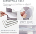 SONGWAY File Organizer for Desk - 7 Tier Document Holder with Removable Shelves, Letter Mail Rack, File Sorter Organizer, A4 Paper Storage Holder, Desktop Organizer for Home Office School, White - Image 4