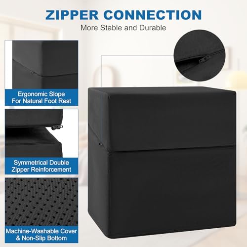Adjustable Foot Rest Under Desk, Black - Image 7