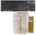 Universal KeyboardCap. Fully Covered Flat Style 0.025mm Waterproof Anti-Dust Desktop Keyboard Cover with Numeric Hospital/Dentist Use (0.025mm [100 Pack]_2) by GreenOnionsSupply%C2%AE