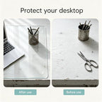 20 x 32 inch Dry Erase Desk Mat, Tempered Glass Desk Pad, Clear Desk Matt for Desktop, Desk Mat Clear, Glass Top for Desk, Desk Top, Smooth Glass Desk Mat for Writing, Gaming, Office & Daily Use - Image 3