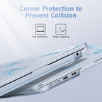 May Chen for MacBook Air 15 inch Case M5 M4 M3 M2 2026 2024-2023, Model A3448 A3241 A3114 A2941, Closes Seamlessly Hard Shell Laptop Cover with Keyboard Cover, Blue Bows P720 - Image 3