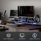 Fenge 42.5-Inch Monitor Stand Riser with Laptop, Phone & Headphone Holders - Image 2