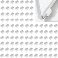 160Pcs Chair Pads 15mm Plastic Chair Leg Floor Protectors with Felt Pads U Shaped Furniture Feet Protectors Non-Slip Rectangle Tubular Legs Caps (White) by UFURMATE