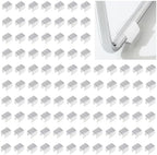 160Pcs Chair Pads 15mm Plastic Chair Leg Floor Protectors with Felt Pads U Shaped Furniture Feet Protectors Non-Slip Rectangle Tubular Legs Caps (White) by UFURMATE