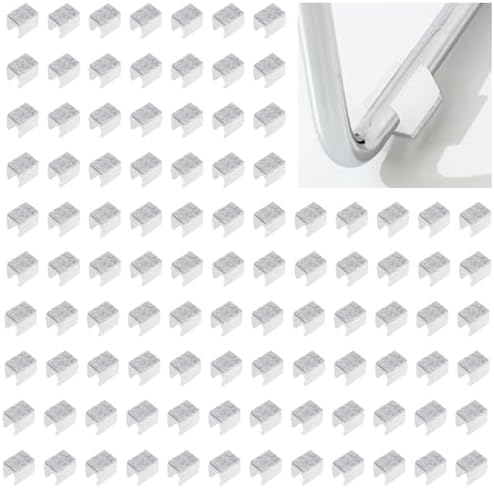 160Pcs Chair Pads 15mm Plastic Chair Leg Floor Protectors with Felt Pads U Shaped Furniture Feet Protectors Non-Slip Rectangle Tubular Legs Caps (White) by UFURMATE