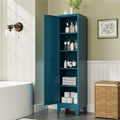 COFaR 67" Metal Narrow Storage Cabinet, Peacock Blue Slim Storage Cabinet with Magnetic Door & 4 Adjustable Shelves, Slim Freestanding Cupboard for Bathroom, Kitchen by COFAR