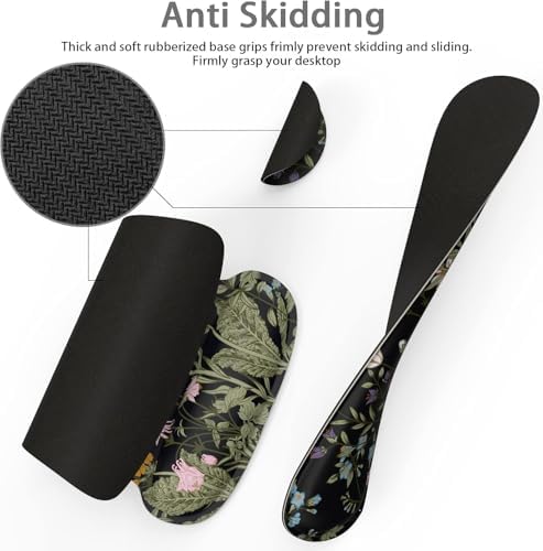 Ergonomic Mouse Pad & Wrist Rest - Memory Foam Set with Black Flower Design for Computer Keyboard (03_Black Garden) - Image 4