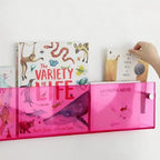 ROYALITA 2-Pack Acrylic Magazine Holder Brochure Holder, Pink 36 Inch - Image 2