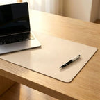 Large Mouse Pad, 16" x 31" Off-White Desk Mat for Desktop, PU Leather Waterproof Gaming Mousepad, Computer Laptop Desk Accessories Protector Writing Pads for School Office Home - Image 3