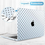 Case for 2026/2025/2024/2023 MacBook Air 15-inch Laptop Release M5 A3448 /M4 A3241 /M3 A3114 /M2 A2941, Stylish Protective Hard Shell Cover for MacBook Air 15.3 inch, Blue & Black Polka Dots - Image 6
