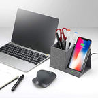 COSOOS Fast Wireless Charger with Desk Organizer, Desk Phone Charger Compatible with 12/12 Pro/12 Pro Max/12 Mini/SE /11/11 Pro Max/XS, Galaxy S20/S20+/S10/Note 10/Note 9/(No AC Adapter) - Image 5