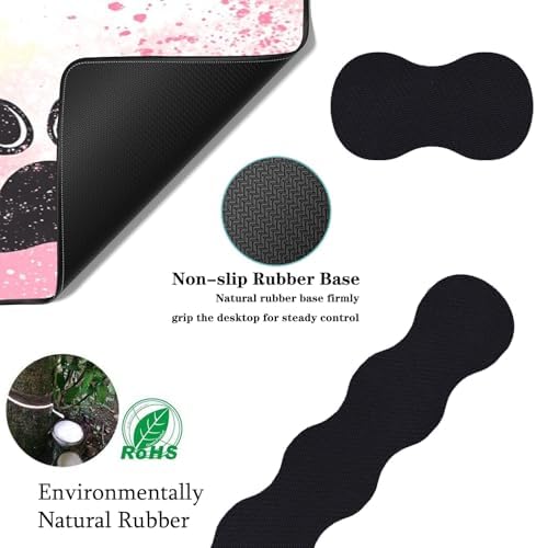 Keyboard Wrist Rest+Mouse Wrist Pad+Desk Pad Set,Memory Foam Ergonomic Easy Typing Pain Relief for Computer Laptop Office Home - Glitter Dog Paw Prints - Image 5