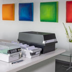 HAN 966-S-631, Card filing box Special Edition A6 landscape. Innovative, attractive design holds 800 cards with lock, readjustable lid supplied with large inscription label, light-grey-translucent - Image 5