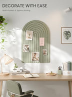 Large Arched Felt Bulletin Board 35.4''×23.6'', Sage - Image 2