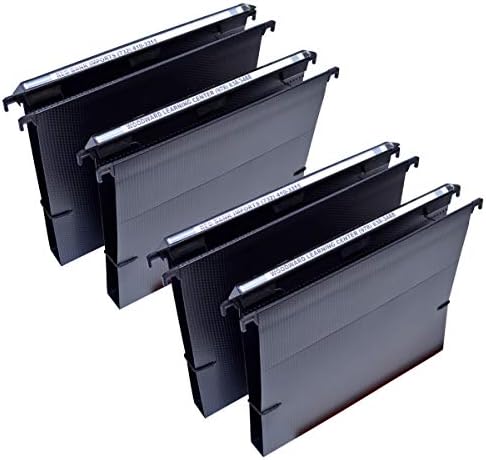 Ultimate Office MagniFile 1" Box-Bottom Hanging File Folders, Set 4 Black by UltimateOffice