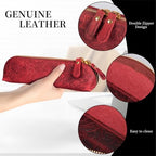 Gexmil Genuine Leather Pen Case, Hand-made Stationery Bag for Work Office - Image 5