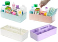 Portable Caddy Organizer - Stackable Plastic Caddy with Handle | Desk, Makeup, Dorm Caddy, Classroom Art Organizers (Made In Usa) (Mint/Pink/Lavender/Ivory) by EnjoyOrganizer