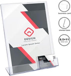 Geyee 12 Pcs 8.5 x 11 Acrylic Sign Holder with Business Card Holder - Image 4