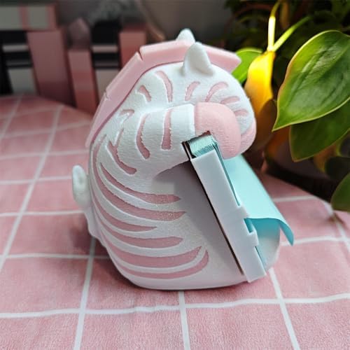 Animal_Zebra Sticky Note Holder Note Dispenser Cute with Pen Holder for Desk Office Supplies, 3x3 In, Pink, C32 - Image 6