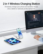 Wireless Phone Charger Stand for iPhone Samsung with 30W PD Adapter - Image 4