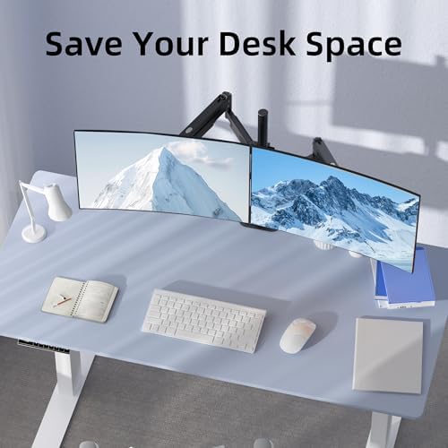 Suptek Dual Monitor Mount Stand-Height Adjustable Gas Spring Monitor Arm Desk Mount for 2 Computer Screens 17 to 34 inches - Each Arm Holds up to 24.25lbs (MD8822) - Image 7