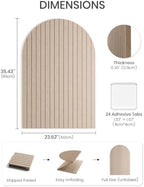 Large Arched Felt Bulletin Board 35.4''×23.6'', Taupe - Image 3