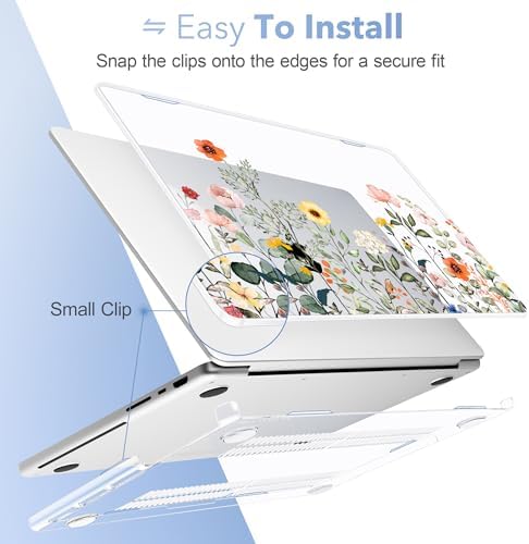 May Chen for 2026 MacBook Pro 14-inch M5 M4 M3 M2 M1 Pro/Max Chip, Release 2026 2025-2021, Model A3427 A3426 A3434 A3112 A3401 A3185, Plastic Hard Shell with Keyboard Cover, Spring Flowers - Image 5