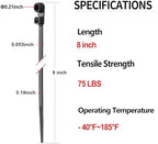 1000 PCS 8 inch Black Zip Ties with Screw Hole 70lbs Mountable head Cable Ties Straps Multipurpose Heavy Duty Nylon Cable Zip Ties with Screw Mounting Hole - Image 2