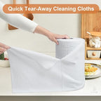 LIVOS Microfiber Cleaning Cloth Roll - 80 Pack, Reusable Paper Towels, White Tear Away, Microfiber Towels for Car, Super Absorbent Lint Free Cleaning Rags for House, Kitchen,Window- 11.5"x11.5" - Image 2