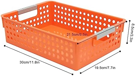 Turn In Trays Classroom,24 Pack Classroom Baskets For Classroom,Plastic Storage Baskets With Handles,Modern Colorful Organizer Baskets,Classroom Storage Bin Book Baskets For Pencils Storage - Image 5