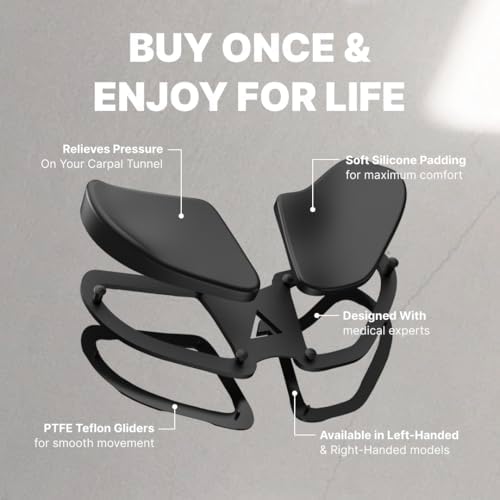DELTAHUB Carpio 2.0 - Right-Handed Truly Ergonomic Wrist Rest for Mouse, Carpal Tunnel Support, Pain Relief, Anti-Fatigue, Easy Glide, Sleek, Office, Computer, Laptop, Gaming - Large, Black - Image 2