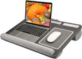 HUANUO Lap Desk - Fits up to 17 inches Laptop Desk, Black Woodgrain by HUANUO