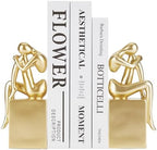 Gold Book Ends Bookends Girl Thinker Design,Bookshelf Accessories,Non-Skid Heavy Duty Resin Book Stopper for Books,Great Gifts for Book Lover,Modern Bookends for Shelves,Resin,1Pair/2Piece by Xmeden