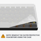 kwmobile Keyboard Cover Compatible with 60% Mechanical Keyboard RK61 / GK61 / SK6 / DK61 Case - Protective Cover for Mechanical Keyboard - Transparent - Image 4