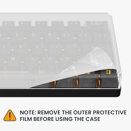 kwmobile Keyboard Cover Compatible with 60% Mechanical Keyboard RK61 / GK61 / SK6 / DK61 Case - Protective Cover for Mechanical Keyboard - Transparent - Image 4